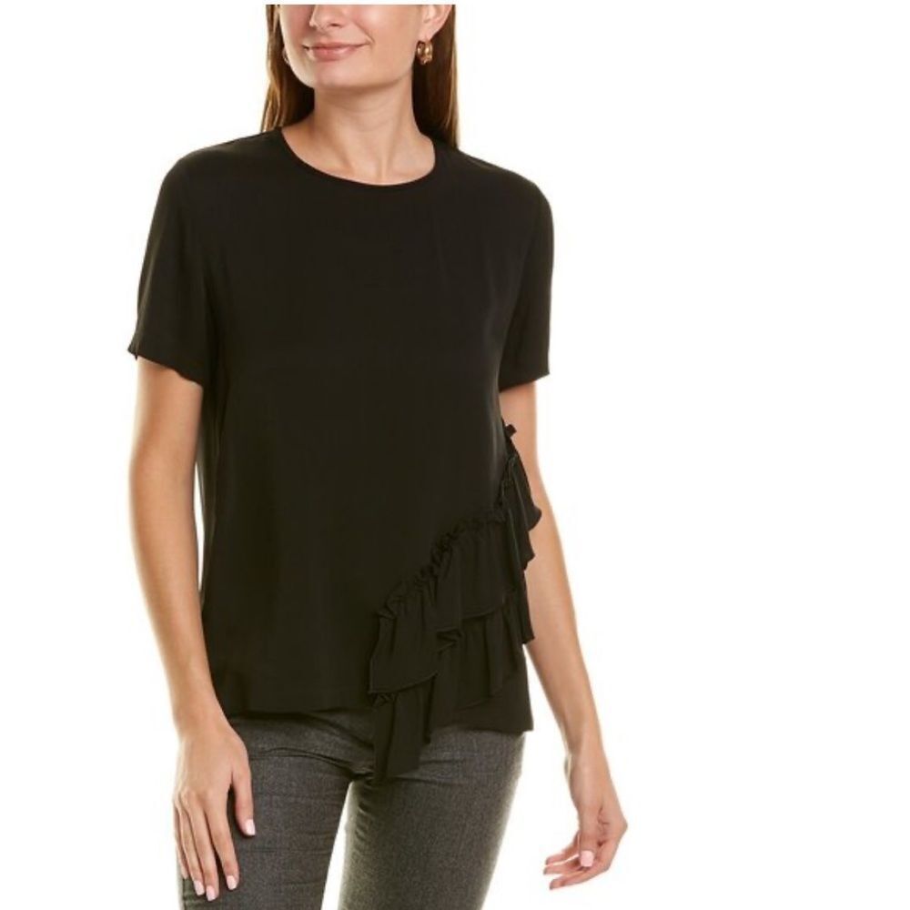 Max Mara Briose Silk Top In Black Size 8